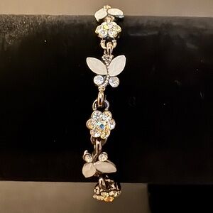 Elegant Gold and Silver Floral Bracelet
